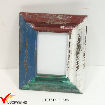 Casa de campo afligida pinheiro Antique Wooden Photo Frames